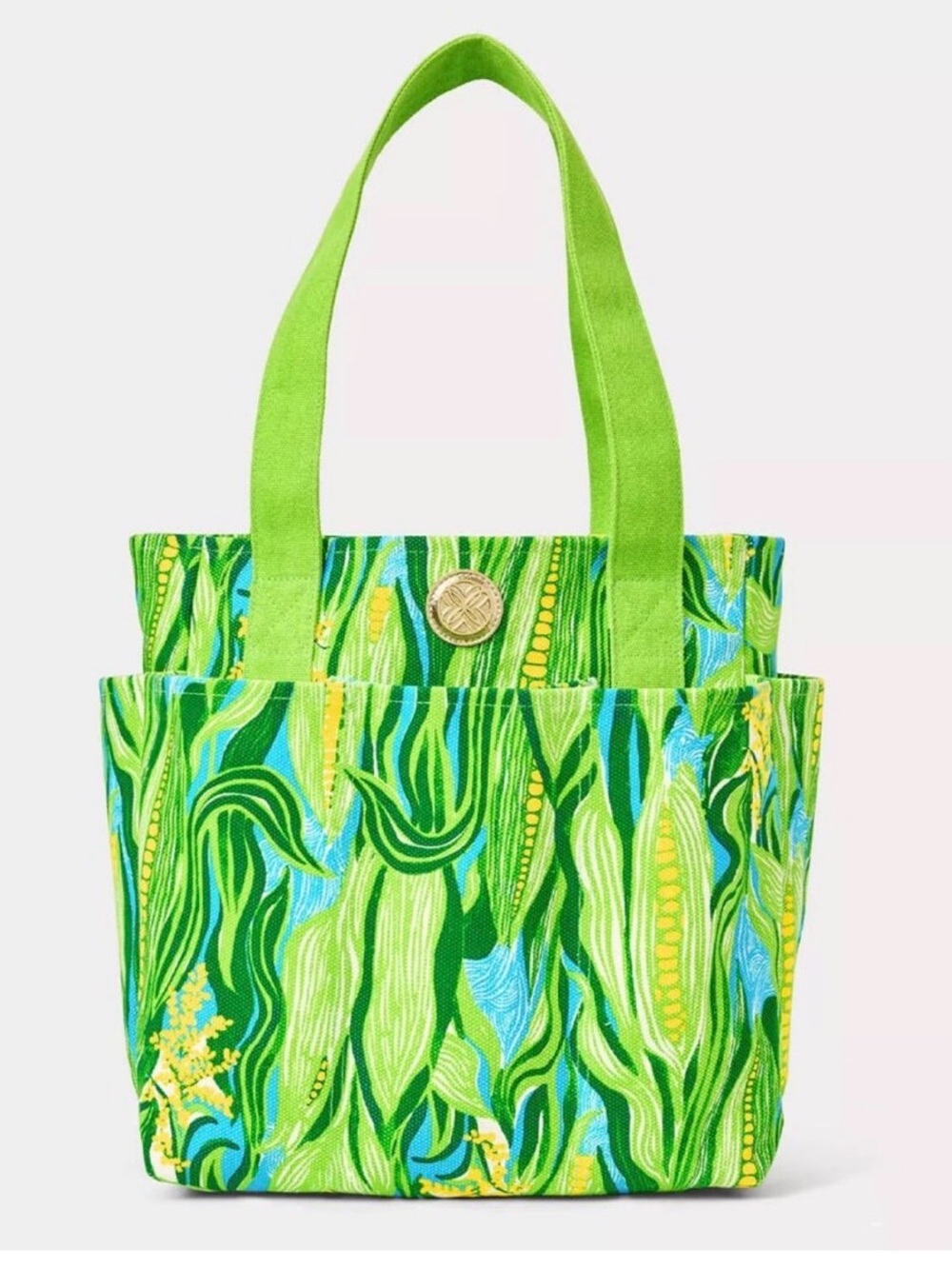 Lilly Pulitzer Farmers Market Canvas Tote “Sweet Corn”